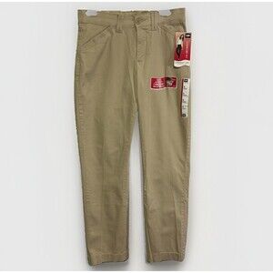Lee Relaxed Fit Straight Leg Mid Rise Khaki Pants Size 4 Medium NWT Uniform Work